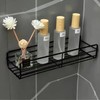 Metal Shower Shelf for Bathroom Storage – Wall-Mounted Single-Tier Organizer