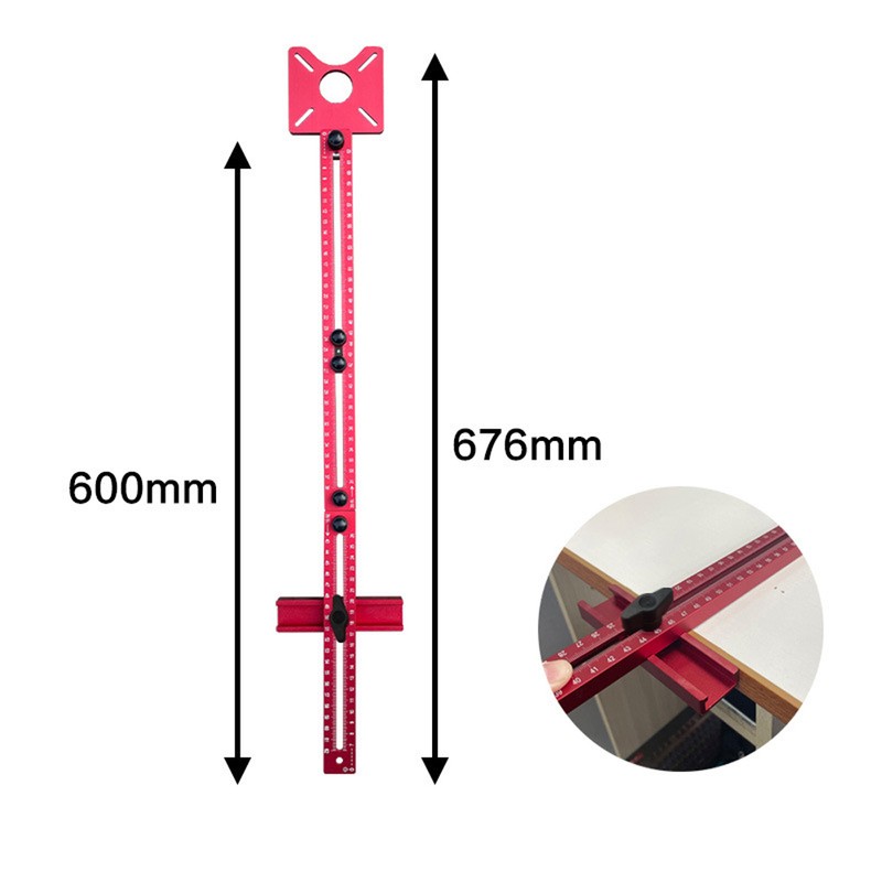 400mm Aluminum Alloy Milling Grooves Bracket with Base Detachable Woodworking