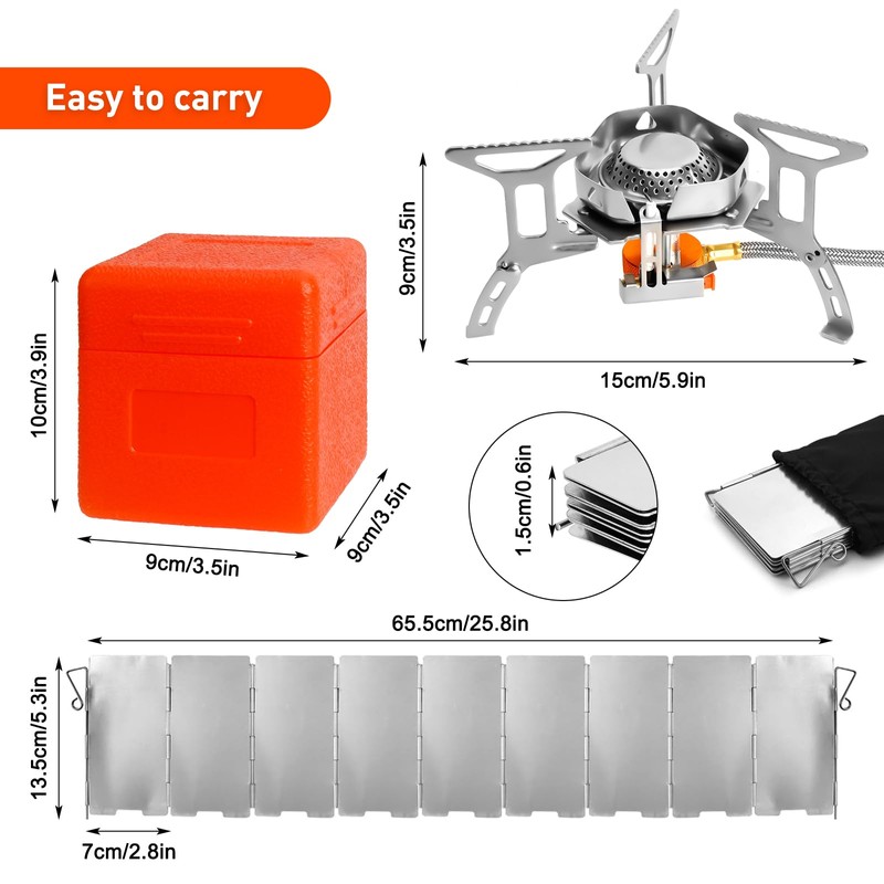 SUPRBIRD Camping Stove 3500 W Small Foldable Camping Gas Stove