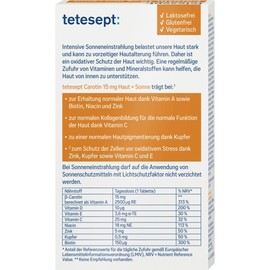 테테셉트 카로틴 (30 정) 15.3g Tetesept Carotin (30 Tablets) 15.3g