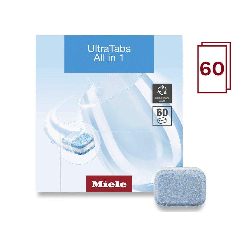 Miele UltraTab All in 1 Dishwasher Tablets - 60 count