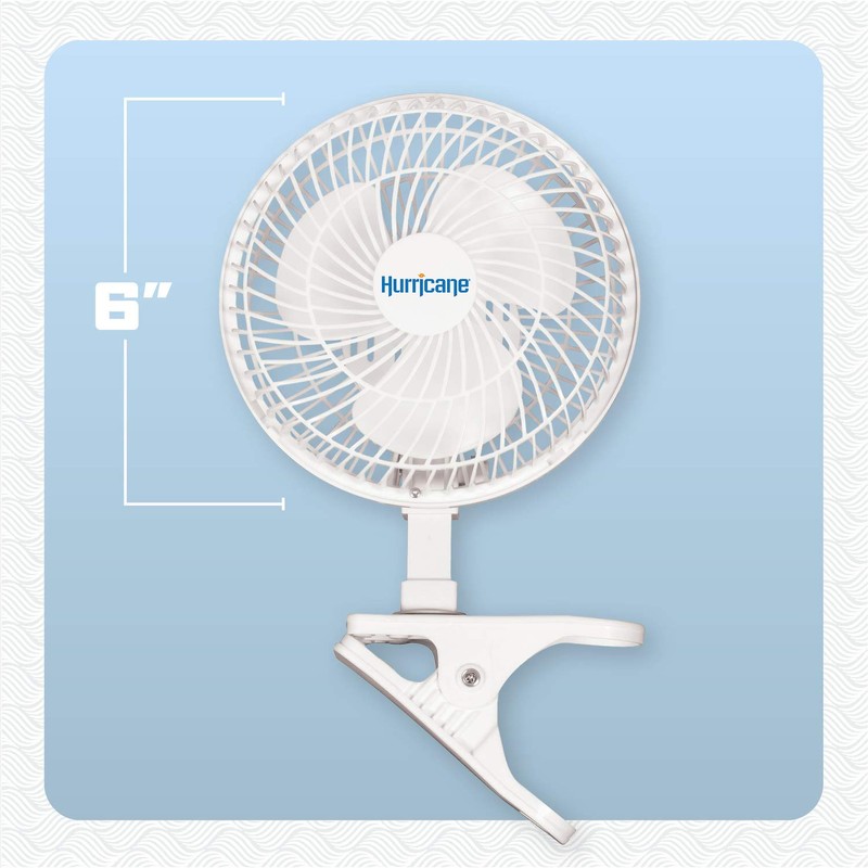 Hurricane Classic 6 Inch Clip Fan, 2 Speed Portable Desk