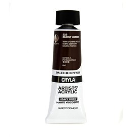 Daler-Rowney Cryla Acrylic 250 ml Burnt Umber, Professional Artists