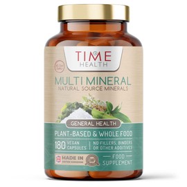 Time Health Daily Multi Mineral - Natural Source & Plant-Derived - Contains Ionic and Trace Minerals - Zero Additives - UK Manufactured - Pullulan (180 Capsule Bottle)