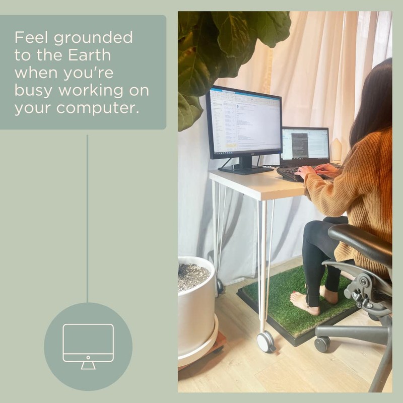 Grounding Mat- All Natural- Real Grass Pad for Health and
