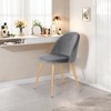 Homy Casa Modern Mid-Century Vanity Chair with Velvet Cushion Metal