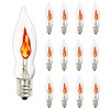 JAINJOT Christmas Flicker Flame Light Bulbs, Clear Flame Shape Replacement