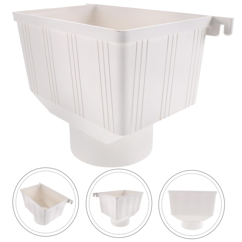 OSALADI Downspout Gutter Water Funnel PVC Downpipe Adapter 10.63 x