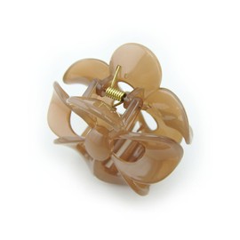 Meilliwish Flower Beautiful Hair Claw Clip for Women (D68)(Brown)