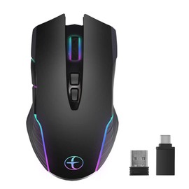 Mouse Jiggler Nicht Nachweisbar, Draadloze muis, oplaadbaar, stille optische muis,Automatic Moving Mouse with USB-C Adapter,Multi-Track Driver-Free for Computer Laptop/PC