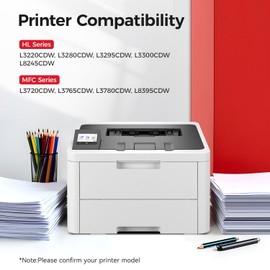 TN229XL Toner Cartridge Set 4-Pack Replacement for Brother TN-229XL TN229 XL MFC-L3720CDW MFC-L3780CDW HL-L3220CDW HL-L3280CDW HL-L3300CDW HL-L3295CDW L8245CDW MFC-L8395CDW L3765CDW Printer Ink Black
