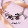 GNOCE Lazy Black Cat Charm Bead 925 Sterling Silver Jewellery
