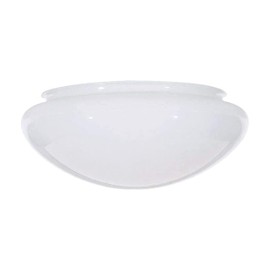 Aspen Creative 23608-01, 11" White Opal Mushroom Glass Shade For Ceiling Fixture, 11" Dia x 4" H/Fitter 9-3/4"