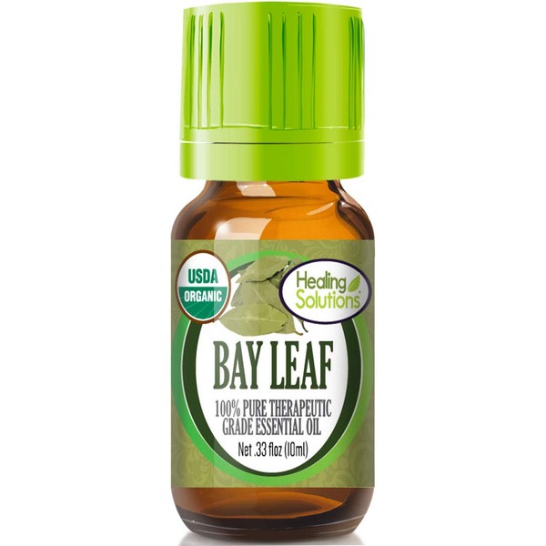 Aceite esencial Organic Bay (100% puro, certificado orgánico por USDA), el mejor aceite esencial de grado terapéutico, 10 ml