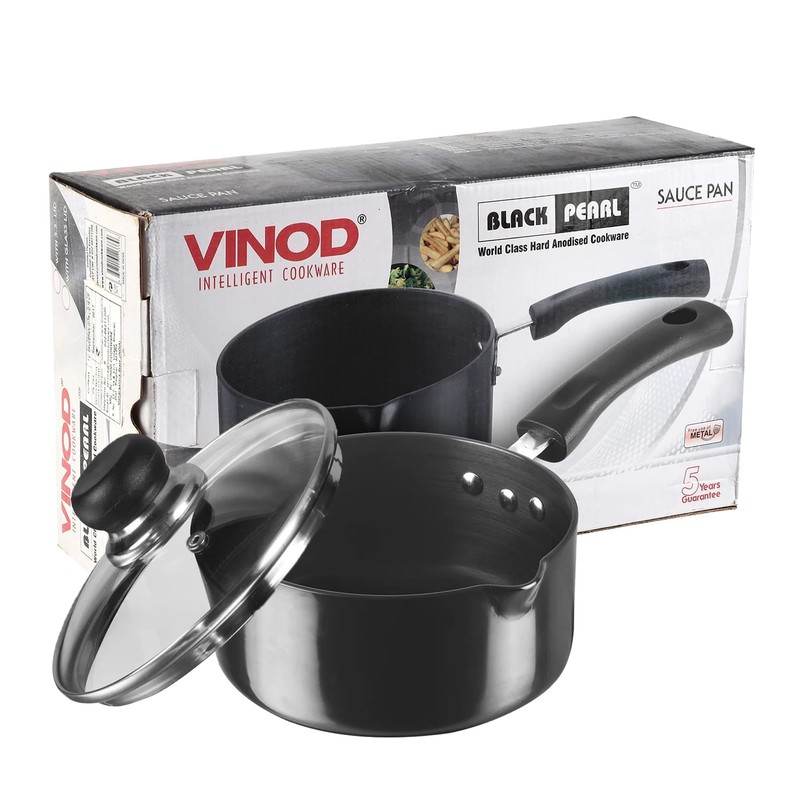 Sauce Pan with Lid, Non-Stick Hard Anodised Cookware - Safe