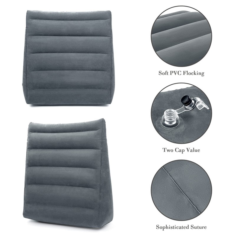 USHMA Inflatable Wedge Pillow, Portable Travel Wedge Pillow, Fast Inflation