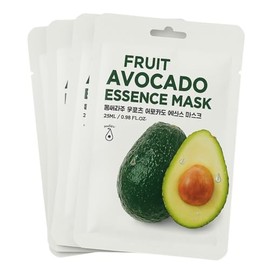 Fruit Avocado Essence Mask 12 Pack – Hydrating Korean Face Mask Sheets for Dry Skin, Nourishing, Soothing, Moisture Boost, K-Beauty Facial Sheet Masks, 25ml / 0.88 fl oz Each