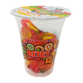 Fun Fruit Bites Gummy Worm Cup (Halal) (Pack 6)