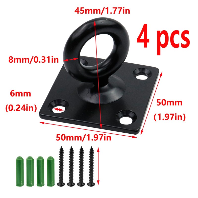 Antrader 2 x 2 Inch 304 Stainless Steel Pad Eye