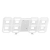 3D LED Wall Clock Minimalist White Frame Digital Wall Alarm
