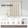 TURKIO 84 Inches Extra Long Beige Shower Curtain Boho Neutral