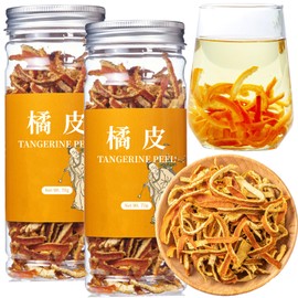 Wanhua Hall Dried orange peel Tangerine peel strips 4.94oz/140g Citrus Orange peel Tangerine peel shreds Natural pure herbal tea Tangerine peel 陈皮丝 陈皮 橘皮 干橙皮