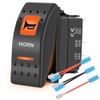 HOKAAER HOKAAER Momentary Horn Rocker Switch Waterproof 12V/20A 24V/10A 5Pin