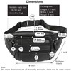 Black Leather Fanny Pack for Men & Women, Fashionable Multi-Pockets
