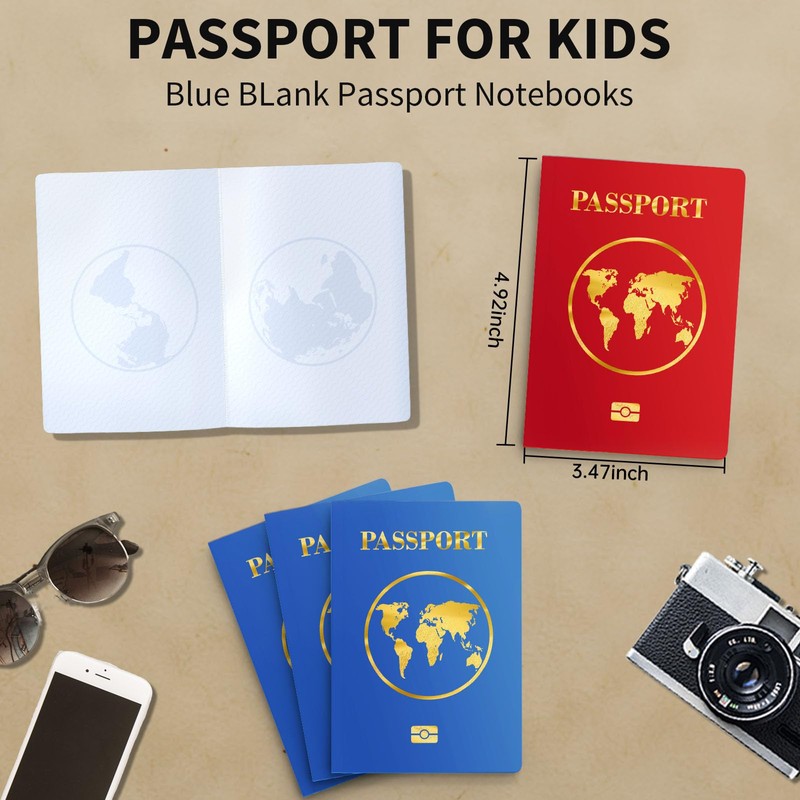 QDDSYGSGXX 10 Pcs Blank Passport Notebook Passport Book