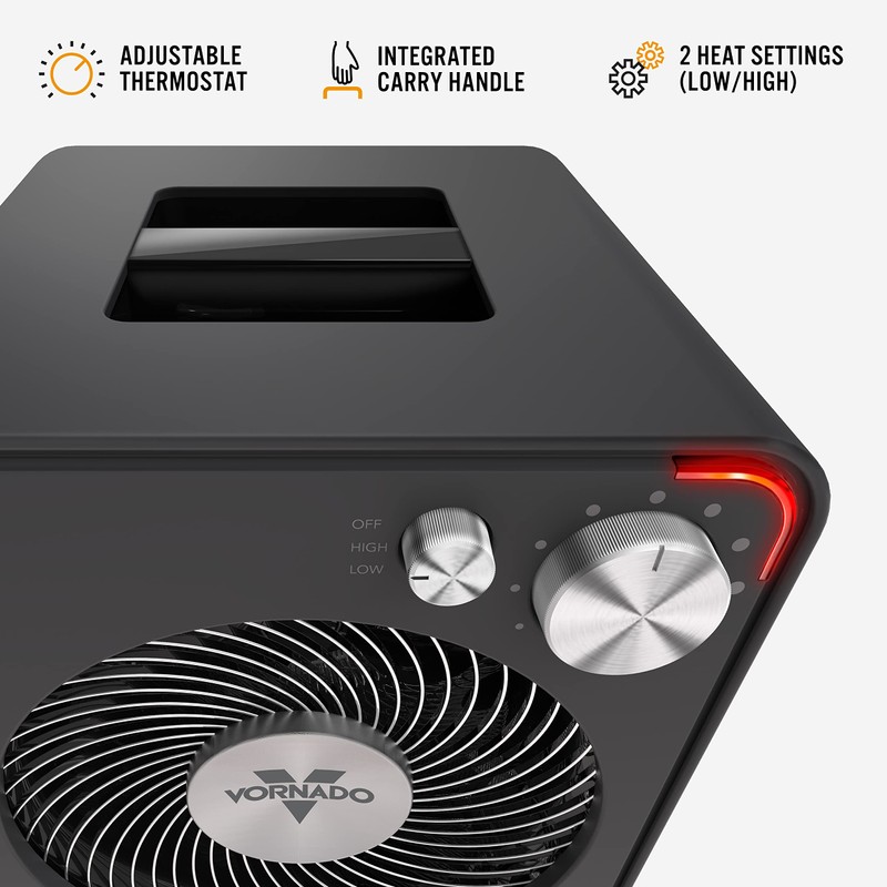 Vornado VMH300 Whole Room Metal Heater with 2 Heat Settings