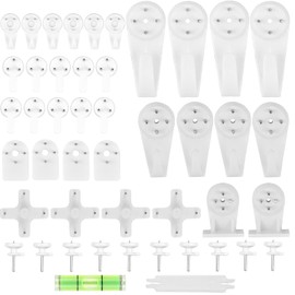 emperoch Pack of 44 Picture Hooks Hardwall Picture Hooks Traceless Wall Hooks Hidden Hooks for Wedding Pictures, Clocks, Mirrors