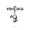 Cheerleader Girl Sport Dangle Bead Charm .925 Sterling Silver