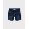 NAME IT Boys' Denim Long Shorts with Pockets, Dark denim