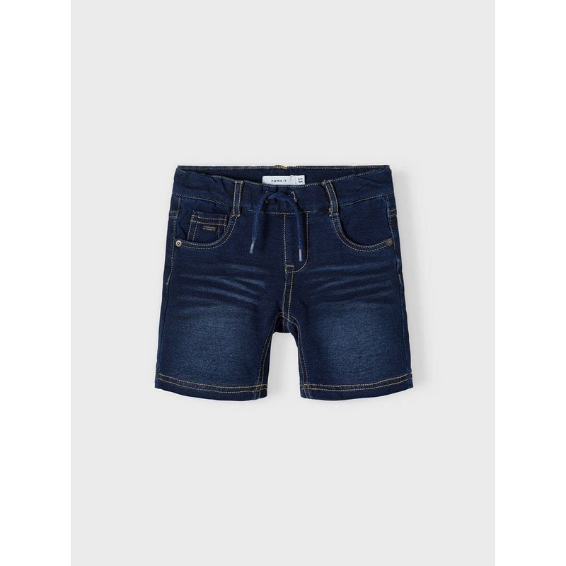 NAME IT Boys' Denim Long Shorts with Pockets, Dark denim