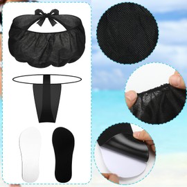 Twistover 150 Pcs Bronze Tan Spray Tanning Essentials Kit, Disposable Bras, Underwear, Nose Filter Plugs, Sticky Spray Tan Feet Pads, Caps for Sunless Tanning Self Tanning at Home or Salon