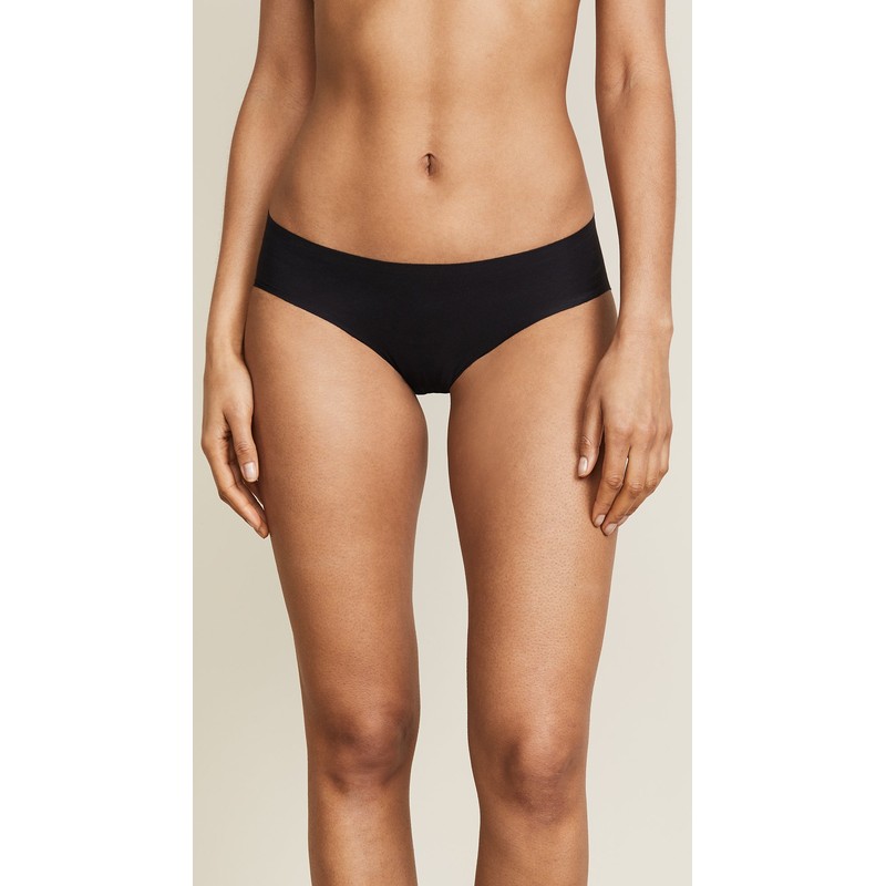 commando Women's Cotton Bikini Briefs, Black, S-M