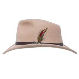 Montana Crushable Wool Felt Western Style Cowboy Hat by Silver Canyon, Putty