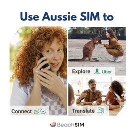 BeachSIM Australia SIM card 30 days. 12 GB data only at 4G/5G speeds. Fast and Easy Activation. Free roaming in New Zealand