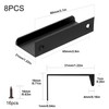 Heveer Black Furniture Handles, 80 mm, Hidden Cabinet Handles, Kitchen