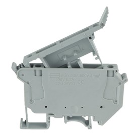 EPLZON UK5-HESI UK5RD Without LED DIN Rail Fuse Terminal Base Disconnect Terminal Block Screw Clip Without Led Light(Pack of 10pcs,Grey)