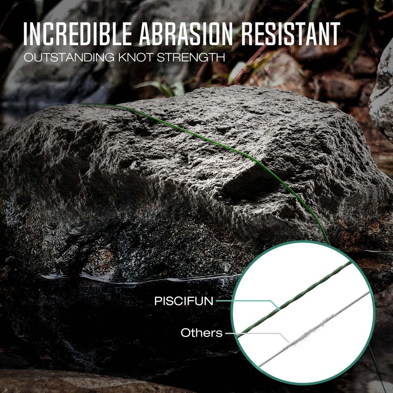 Piscifun ONYX Braided Fishing Line-Zero Stretch-Abrasion Resistant-PE Braid Line 547Yards