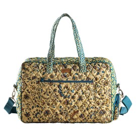 Maison d' Hermine Weekender Bags for Women Cotton Quilted Duffel Overnight Luggage Weekend Bag for Men Gym Sports Gifts Travel Business Travellers Family Trip (Lakshmi)