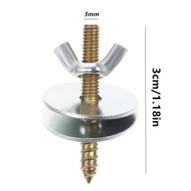 SAHENITEANA 12 Juegos de tornillos para jaula de pájaros, Tuercas de fijación para Soportes de Entrenamiento de Aves,Tuercas y Pernos para la construcción de Perchas para pájaros (M5 * 30/12 piezas)