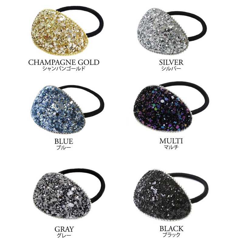 JewelVOX Hair Accessories, Glitter, Curve Plate, Women's, Stylish, Adult, Gray