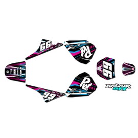 Kalair GFX Graphics Kit for Yamaha PW80 (All Years) Prime Series Magenta 09 Mil-Dirt Pit Bike Motorcycle Stickers,Dirtbike Racing Decal Automotive Motocross Accessories no Plastics