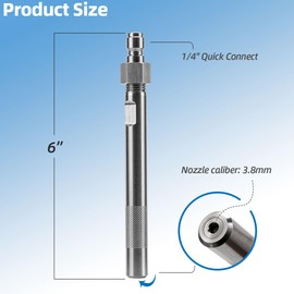 Long Range Chemical Nozzle for Pressure Washer, Power Washer Shooter Tip Compatible with Ladder Saver for 1000 to 6000 Psi Pressure Washing, 1/4’’ Quick Connect Pressure Washer Nozzle