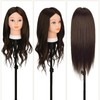 26" Manikin Head, Mannequin Head with 80% Real Human Hair,