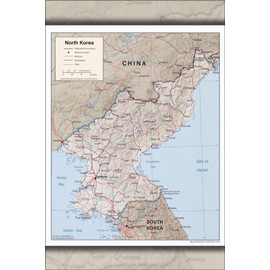 24"x36" Gallery Poster, cia map of north korea 2005 p2