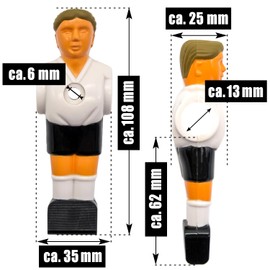 eyepower 22 Table Football Figures 13 mm – Germany vs. Portugal – Table Football Table Football Game Accessories Football Table Replacement Parts Table Football Figures