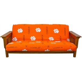 College Covers Everything Comfy Clemson Tigers Futon Cover, Full (54" x 76" x 6") Size Fits 6" and 8" Mats